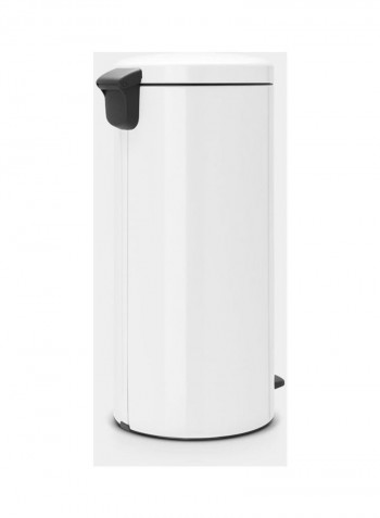 NewIcon Garbage Bin With Pedal White 30L