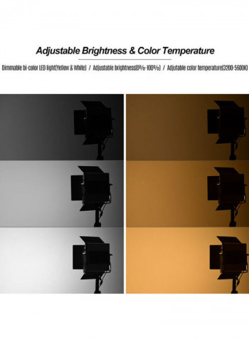 Portable Photography Light With Stand Black/White