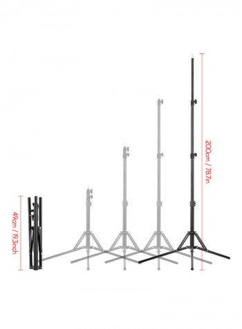 Portable Photography Light With Stand Black/White