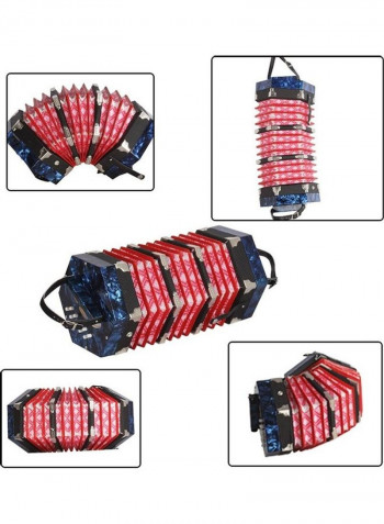 Anglo Style Concertina With Carrying Bag Set