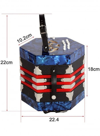 Anglo Style Concertina With Carrying Bag Set