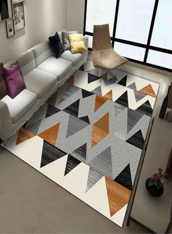 Geometric Pattern Print Anti-Skid Carpet Multicolour 140x200centimeter
