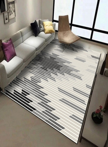 Geometric Pattern Printed Non-Skid Carpet Multicolour 140x200centimeter