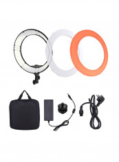 LED Video Light Lamp Set HD-18D Black/White/Orange