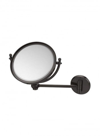 Wall Mounted 5X Magnification Mirror Black/Clear 8inch