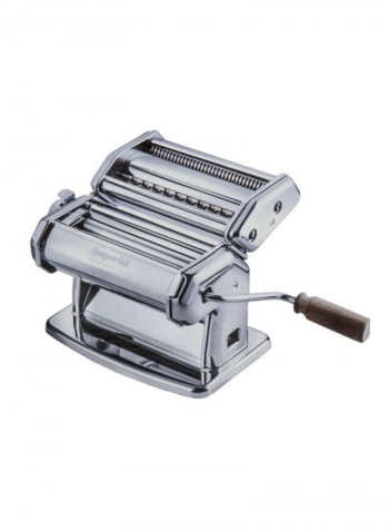 Steel Pasta Maker Machine Silver/Brown 8.1x7.2x6.2inch