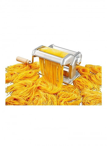 Steel Pasta Maker Machine Silver/Brown 8.1x7.2x6.2inch