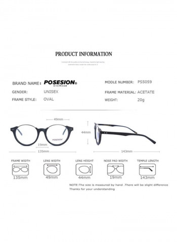 Round Eyeglasses Frame