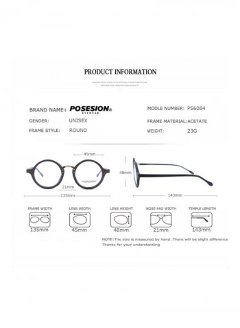 Round Eyeglasses Frame
