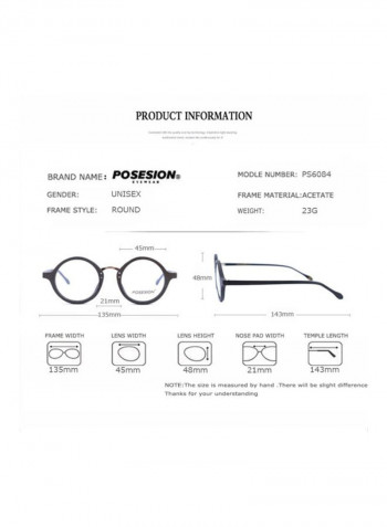 Round Eyeglasses Frame