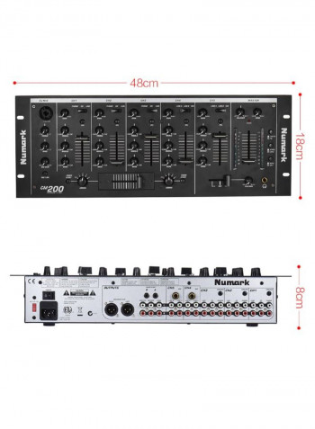 Professional 5-Channel DJ Rack Mount Stereo Mixer Mixing Console