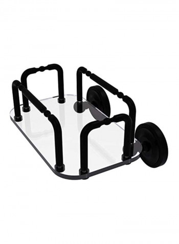 Wall Mounted Towel Holder Black/Clear