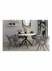 Stylish Collinge Dining Table White/Black