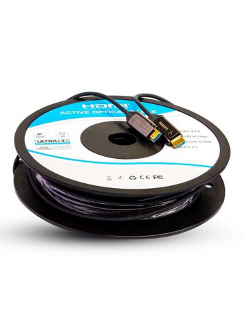 AOC Fibre HDMI to HDMI 2.0V 4K Cable 100meter Black