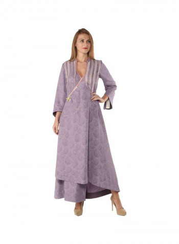 Floral Printed Maxi Dress Violet/Pink