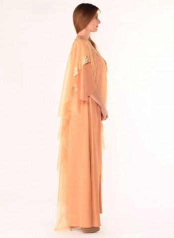 U-Shaped Dress Mustard