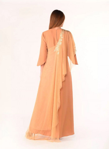 U-Shaped Dress Mustard
