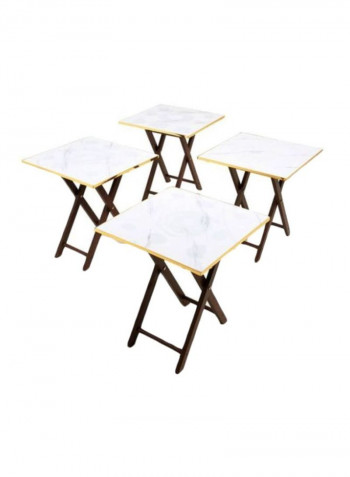 4-Piece Portable Table Set White