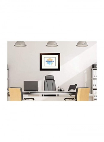 Decorative Arizona State University Legacy Wall Poster With Frame White/Brown/Green 18x16inch