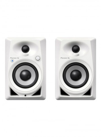 Bluetooth Active 4" Desktop Monitor Speakers DM-40BT 745554 White/Black