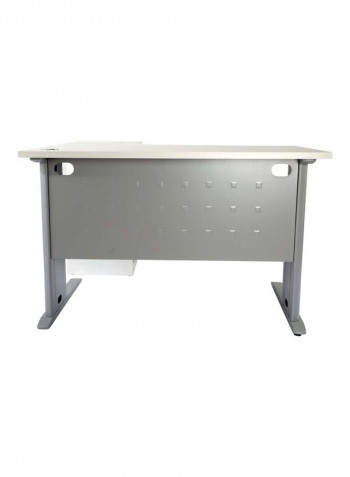 Stazion Modern Office Workstation Desk White 120x75x160cm