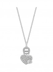 Stone Studded Heart Shaped Pendant Necklace