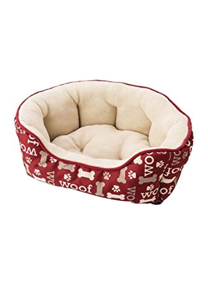 Scallop Shaped Lounger Red/Beige L