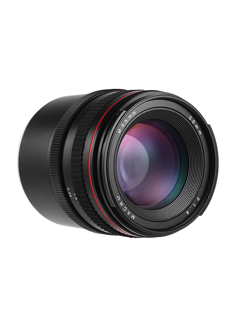 50mm f/1.4 Large Aperture Portrait Manual Focus Camera Lens For Sony Black