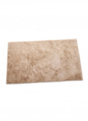 Solid Color Wear Resistant Rug Beige 50x60centimeter