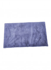 Solid Color Wear Resistant Rug Blue 50x60centimeter