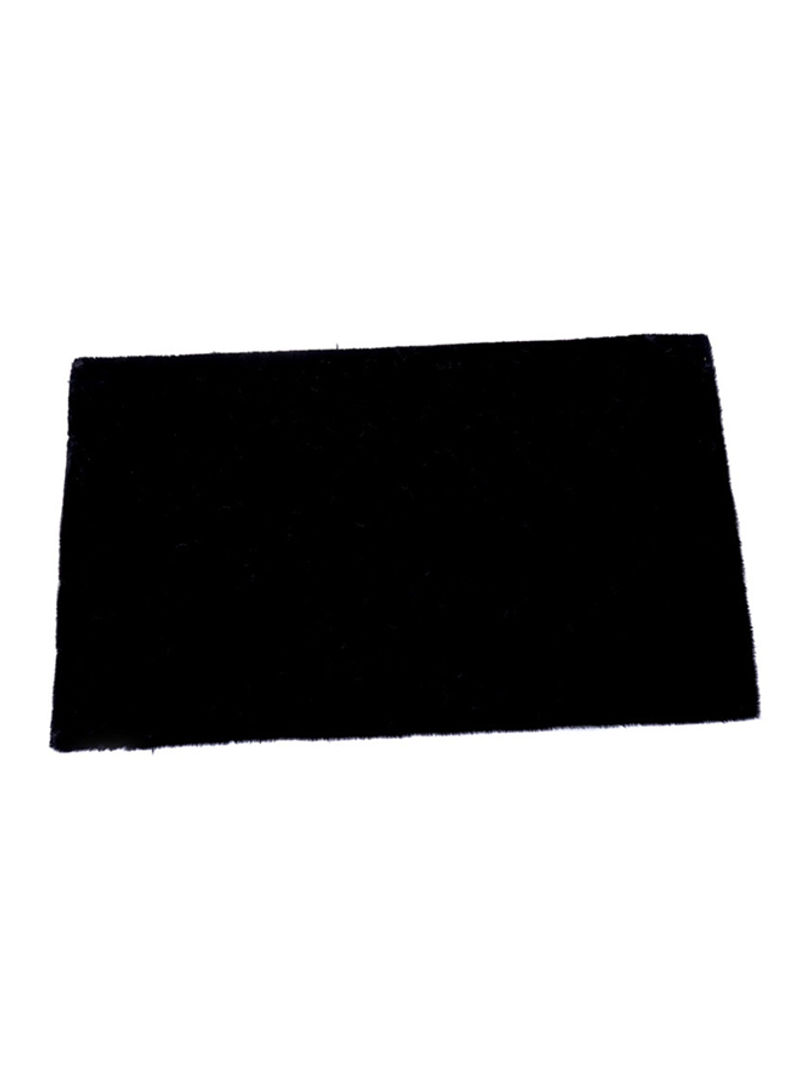 Solid Color Wear Resistant Rug Black 50x60centimeter