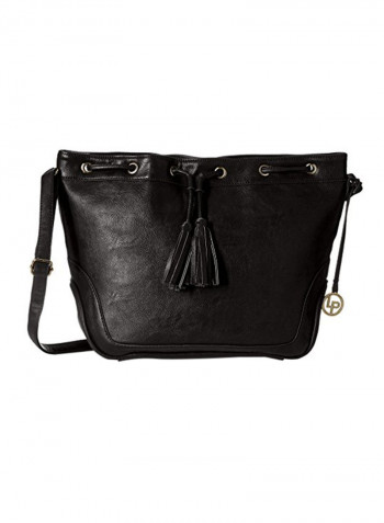 Polyester Blend Shoulder Bag LWHB01856 Black