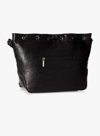 Polyester Blend Shoulder Bag LWHB01856 Black