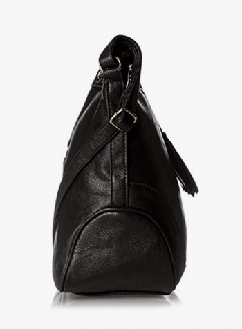 Polyester Blend Shoulder Bag LWHB01856 Black