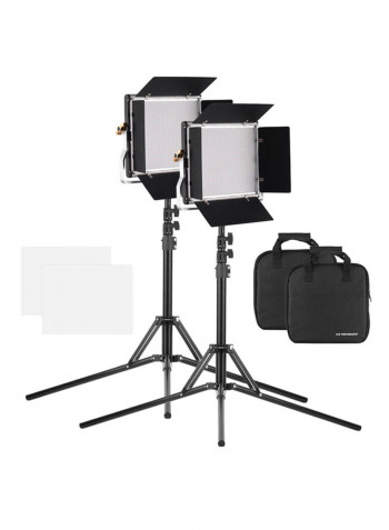 Portable Photography Light With Stand Black/White
