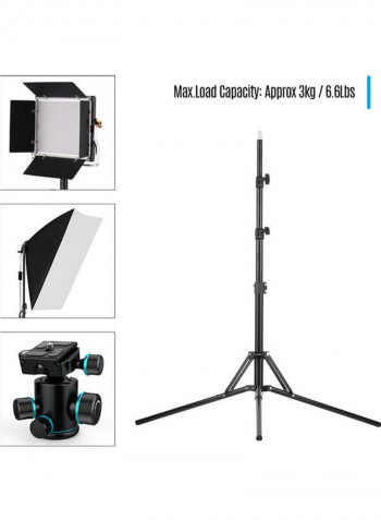 Portable Photography Light With Stand Black/White