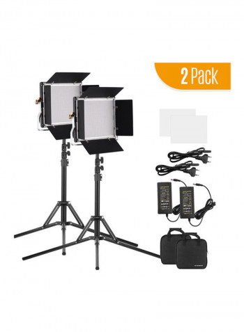 Portable Photography Light With Stand Black/White