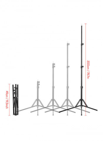 Portable Photography Light With Stand Black/White