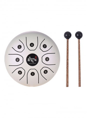 8-Tone Steel Tongue Drum With Carry Bag
