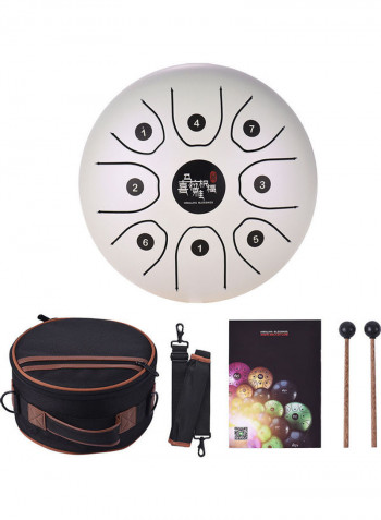 8-Tone Steel Tongue Drum With Carry Bag