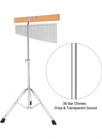 36 Bar Chimes With Tripod Stand Chrome