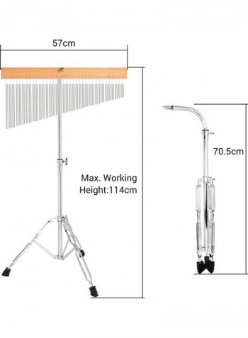 36 Bar Chimes With Tripod Stand Chrome