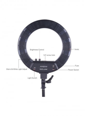 Bi-Colour LED Photography Ring Light White/Black