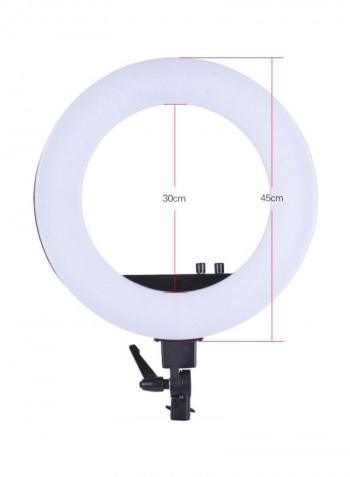 Bi-Colour LED Photography Ring Light White/Black