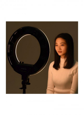 Bi-Colour LED Photography Ring Light White/Black
