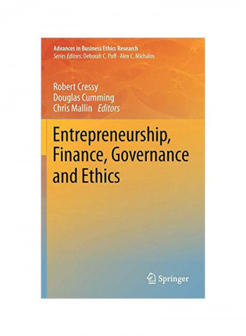 Entrepreneurship, Finance, Governance And Ethics Hardcover