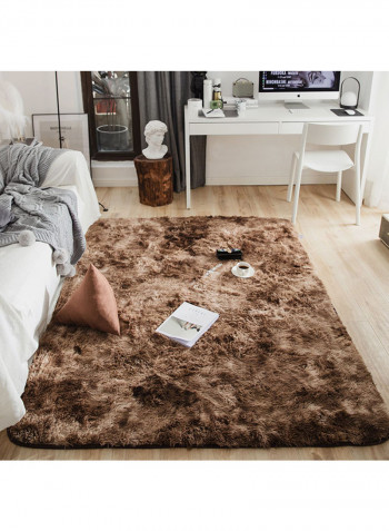 Fluffy Design Modern Style Durable Carpet Brown 190X230centimeter