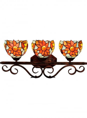 Sun Flower Glass Three Heads Front Decoration Light Multicolour