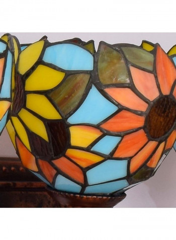 Sun Flower Glass Three Heads Front Decoration Light Multicolour