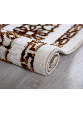 Contemporary Area Rug White/Brown 150 x 230centimeter